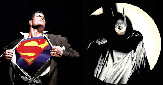 Batman and Superman (lot of 2) DC Comics Alex Ross Signed Prints on Paper Limited Edition of 25 Printers Proof Edition