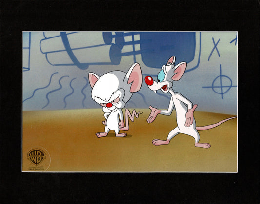 Pinky and The Brain Production Cel Setup from Steven Spielberg 1995-98 Warner Brothers n