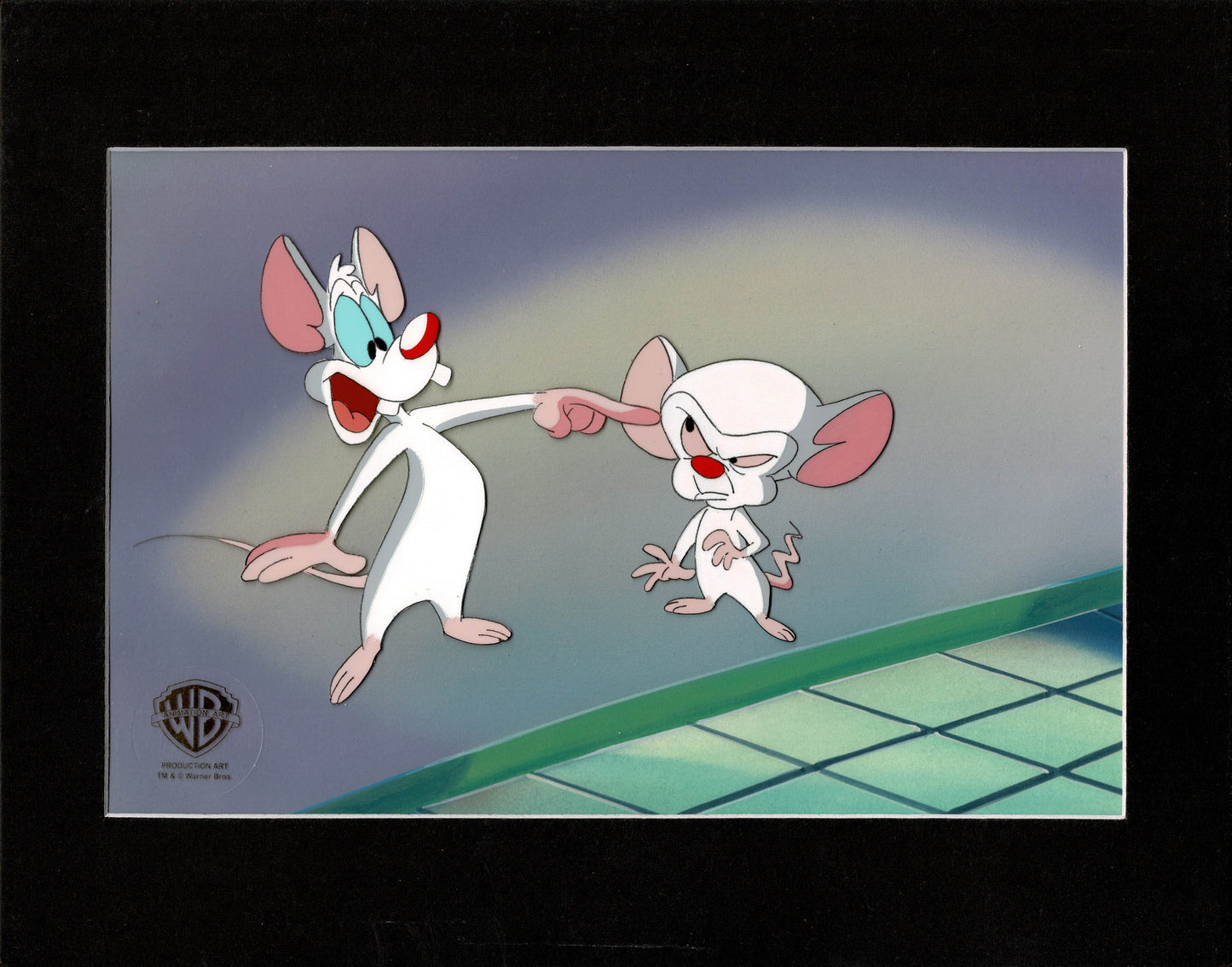 Pinky and The Brain Production Cels and Original Background from Steven Spielberg 1995-98 Warner Brothers 2304