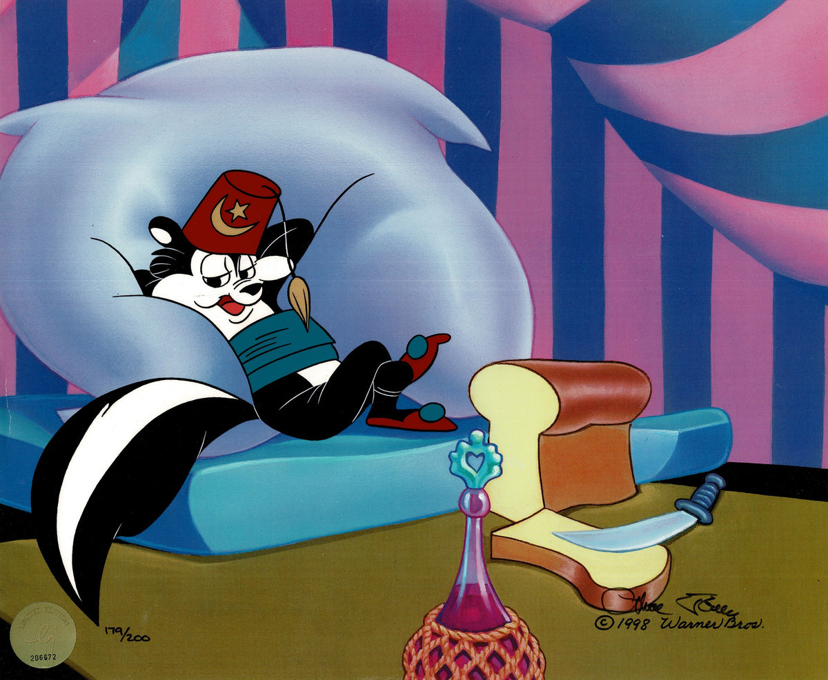 Pepe Le Pew Chuck Jones SIGNED Limited Edition Cel of 200 Looney Tunes Warner Brothers 1998 OH