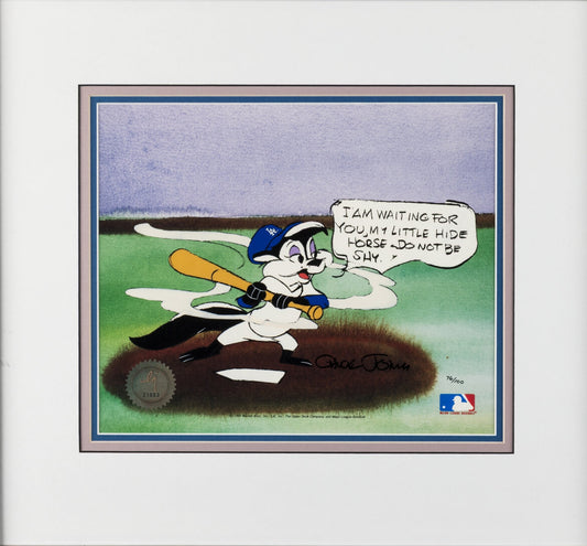 Chuck Jones SIGNED Pepe Le Pew MLB Baseball Limited Edition Cel Looney Tunes Warner Brothers 1991 OH (Copy)