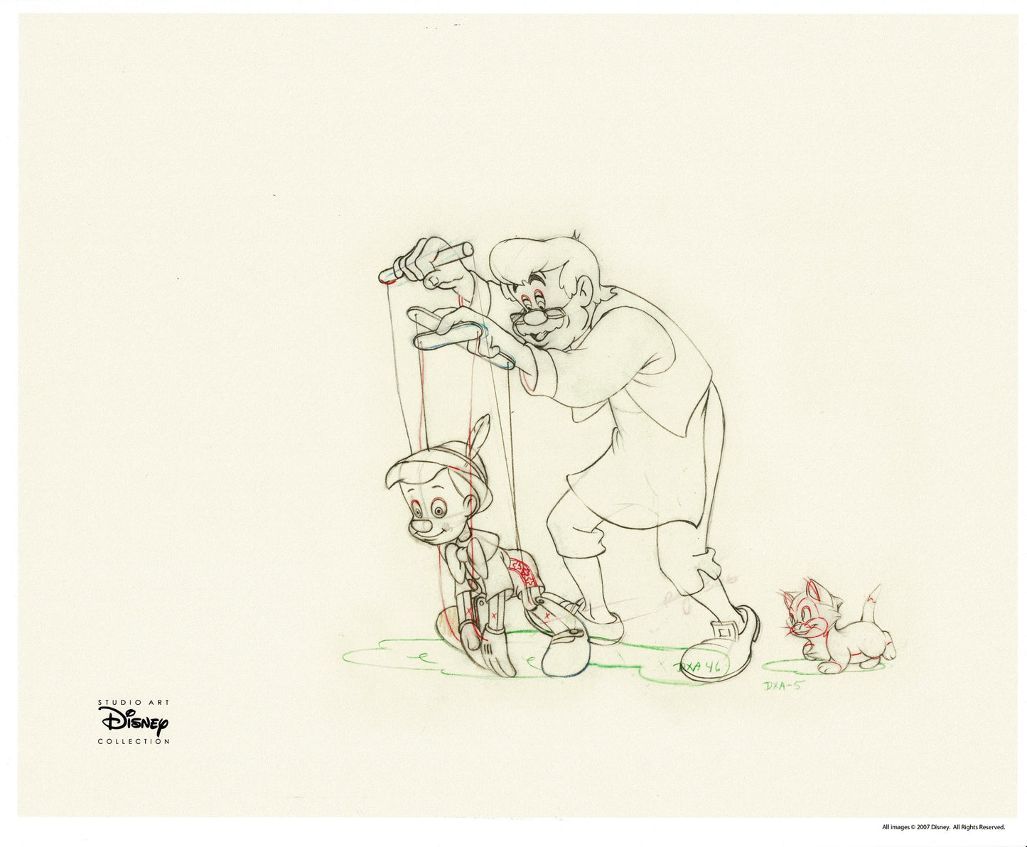 Pinocchio Walt Disney Limited Edition Giclee Print 2007 Sold-Out 1 OH