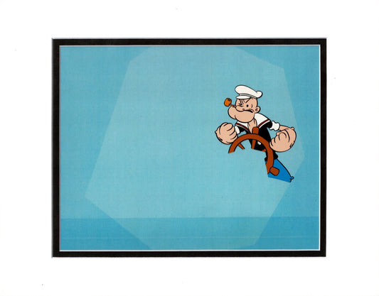 Popeye Screen-Used Production Animation Cel and Drawing Hand-Inked Pre-1970s 10