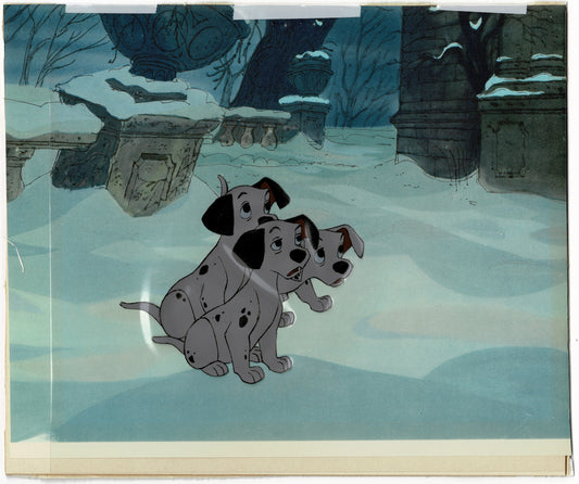 101 Dalmatians Art Corner Walt Disney Production Animation Cel 1961 3 C-KO