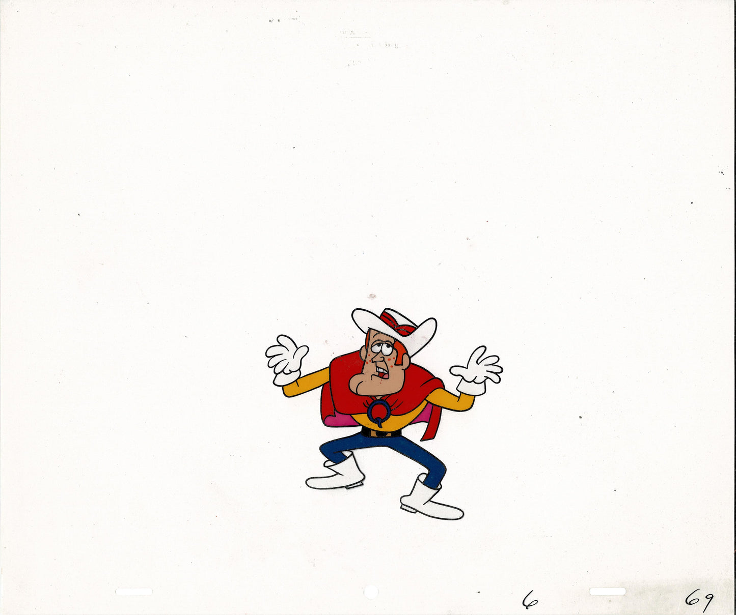 Jay Ward Quake Cereal Production Animation Cel from a Commercial Quaker 1967-1974 69