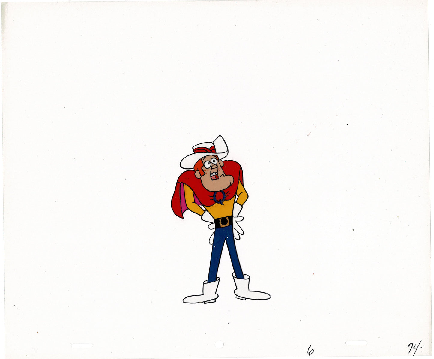 Jay Ward Quake Cereal Production Animation Cel from a Commercial Quaker 1967-1974 74