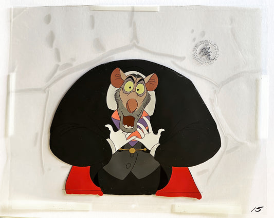 Ratigan Great Mouse Detective Walt Disney Production Animation Cel 1986 C-KO