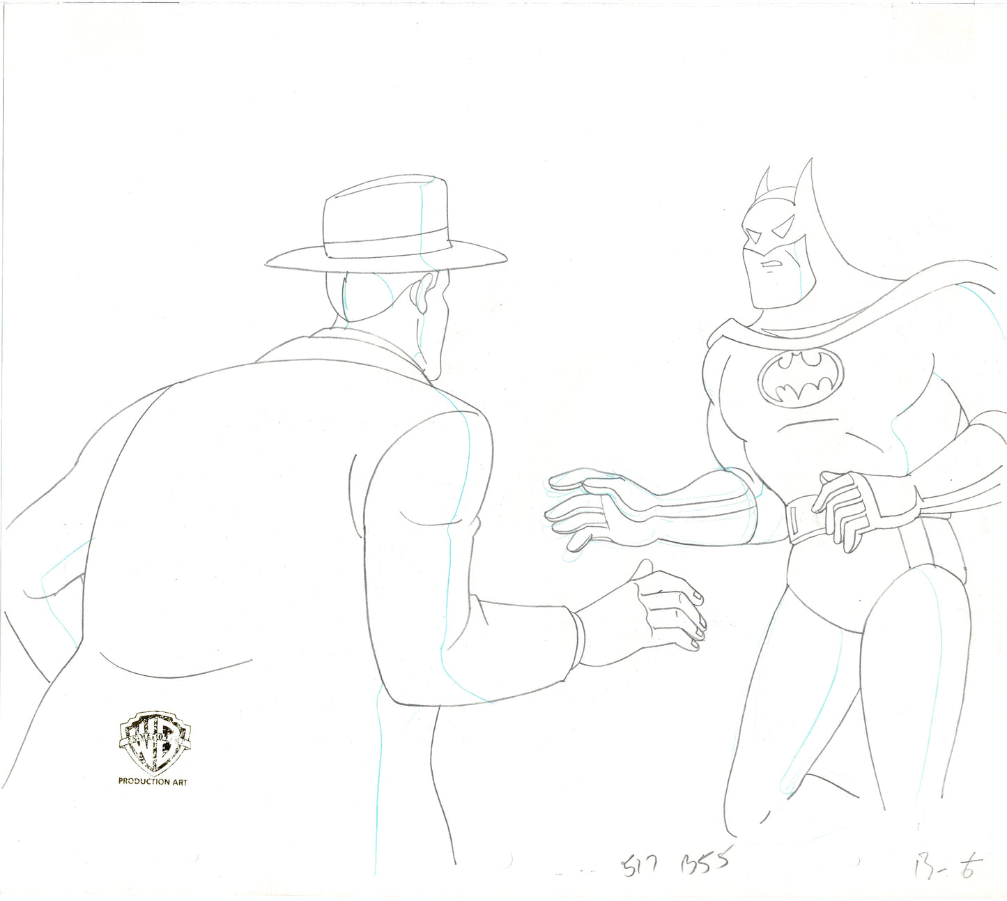 Batman the Animated Series BTAS Production Animation Cel Drawing Warner Brothers DC 1992 Two-Face Part 2 Episode 6