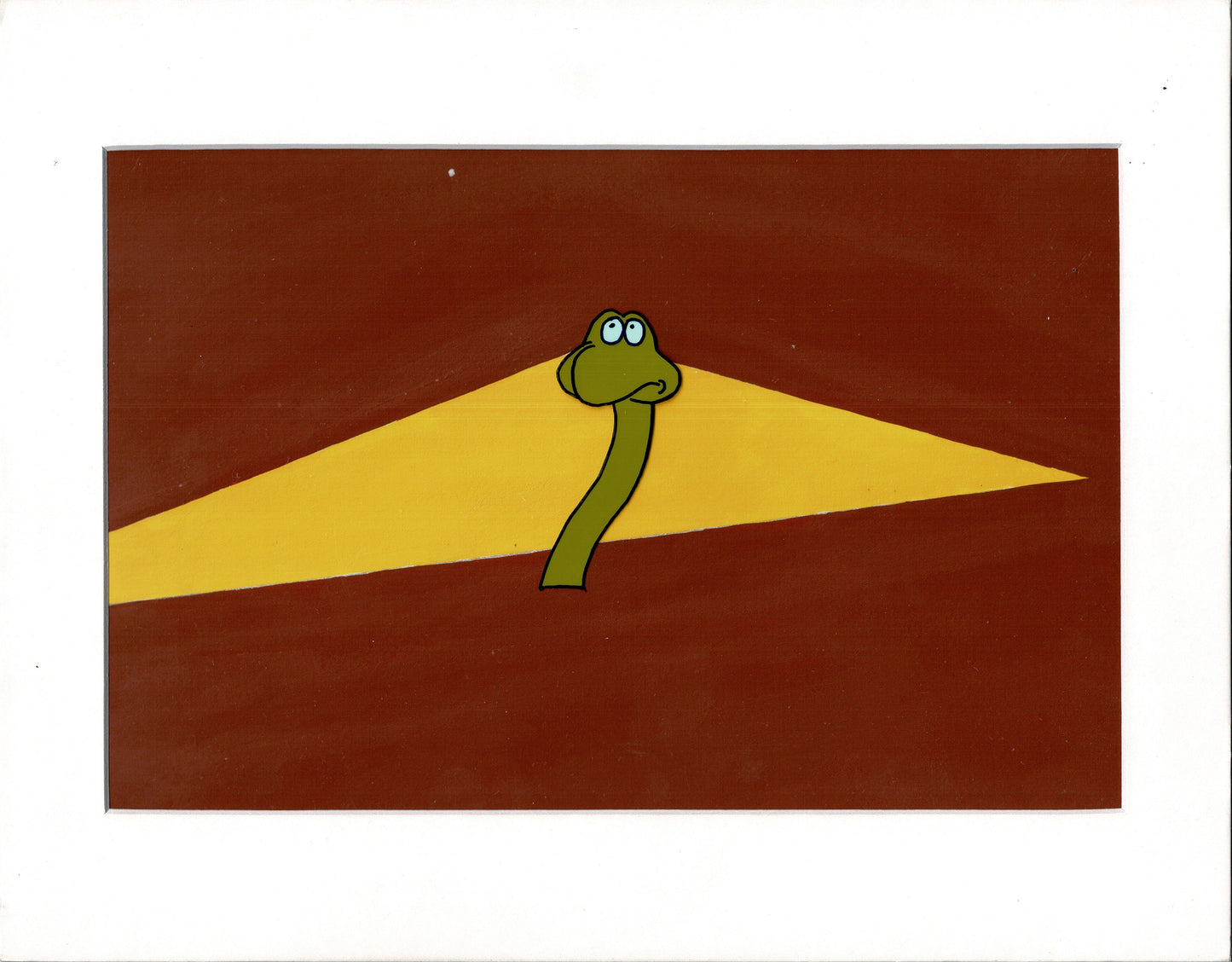 Sesame Street Cels and Drawings and OBG Original Background Production Animation Detective Snake Book by Paula Winter Cartoon by Daniel Ivanick 1985 SP04