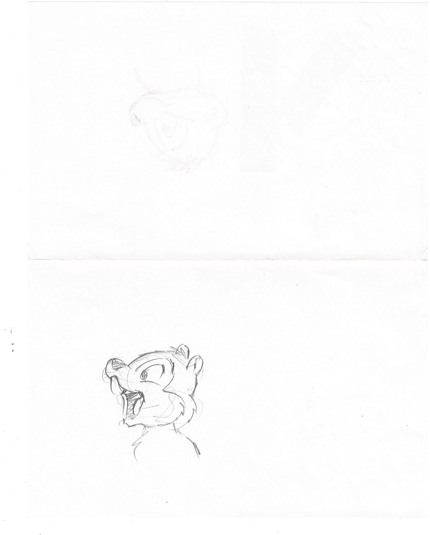 RESCUE RANGERS Walt Disney Production Animation Drawing from Animators Estate 1989-90 3