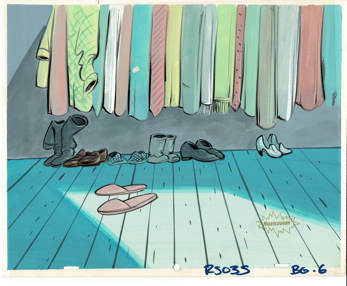 Ren and Stimpy Production Animation Background Nickelodeon 1991 Yak Shaving Day