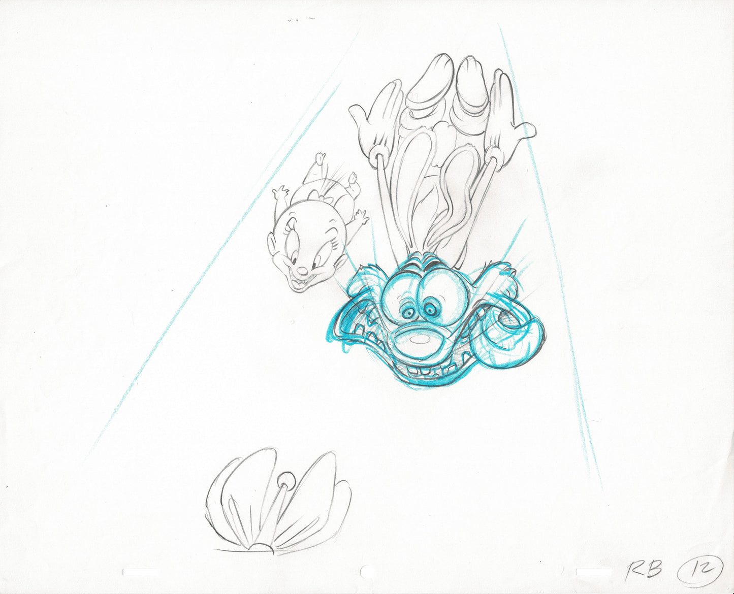 Roger Rabbit Tummy Trouble Herman Spielberg 1989 Production Animation Drawing