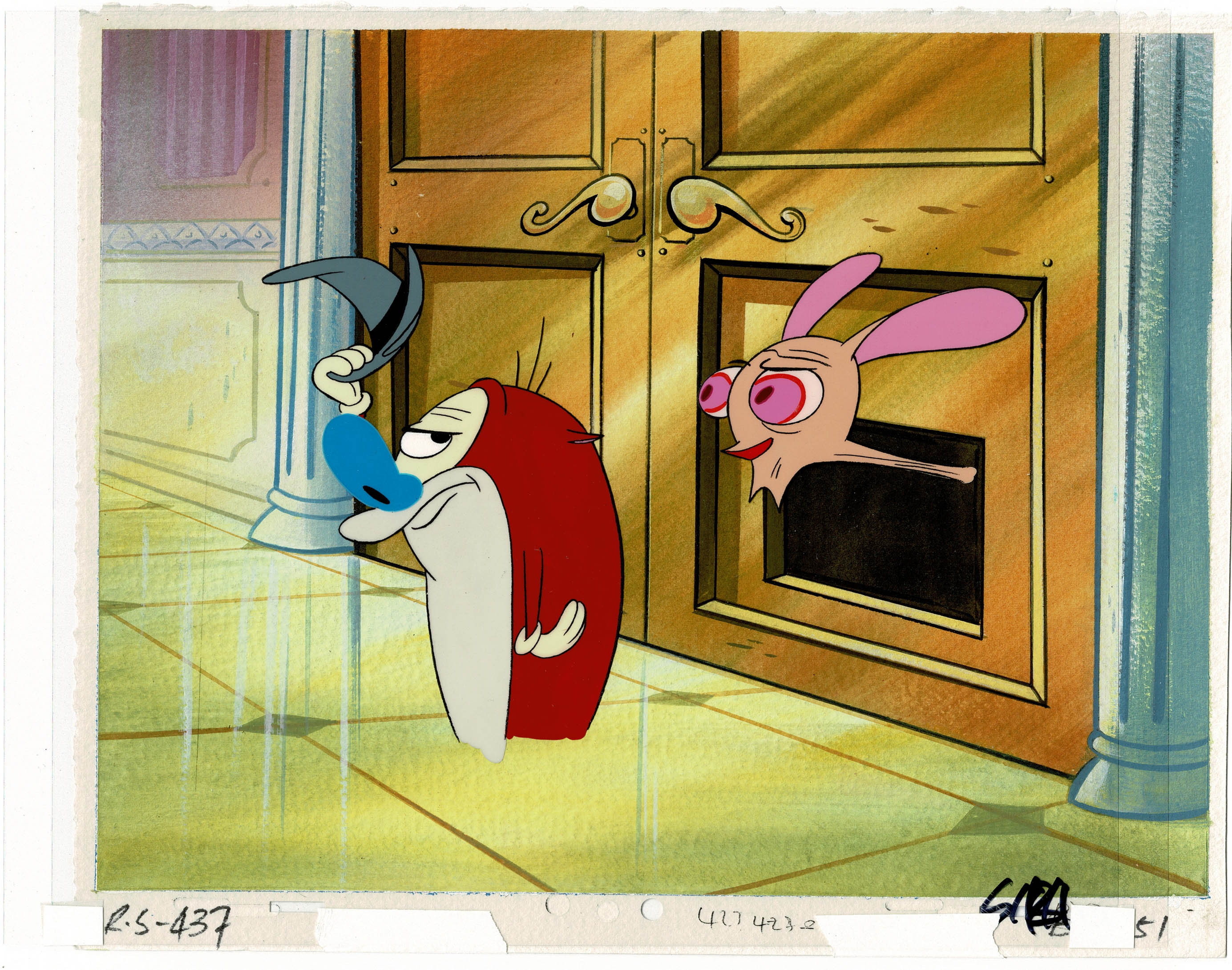 Authentic Ren and Stimpy sold Production Cel