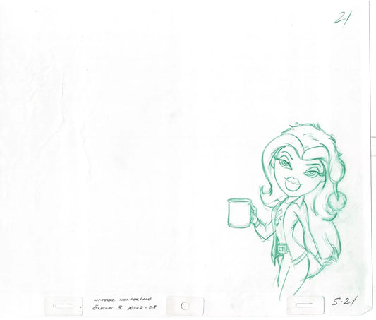 BRATZ Sasha 2 LOT Commercial Production Animation Cel Drawings 2003 F-025