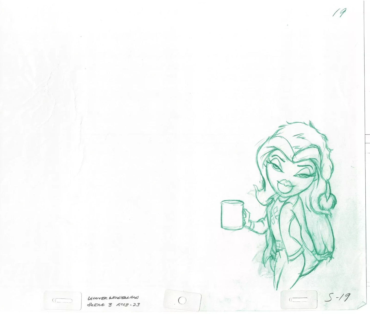 BRATZ Sasha 2 LOT Commercial Production Animation Cel Drawings 2003 F-025