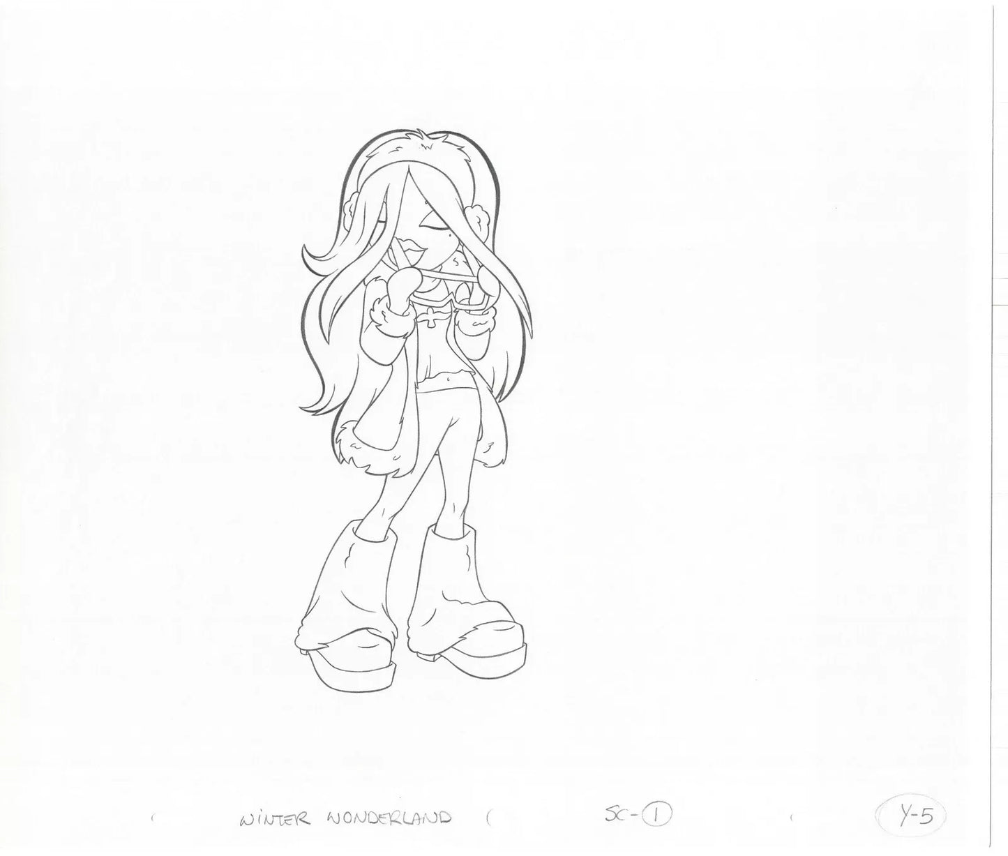 BRATZ Yasmine Commercial Production Animation Cel Drawing 2003 A-005