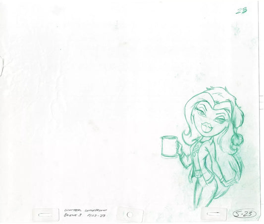 BRATZ Sasha 2 LOT Commercial Production Animation Cel Drawings 2003 F-023