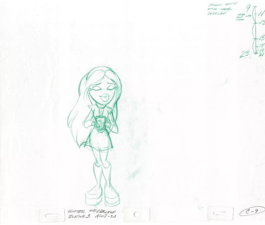 BRATZ Chloe Commercial Production Animation Cel Drawing 2003 D-016