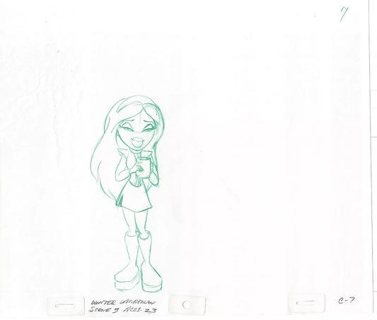 BRATZ Chloe Commercial Production Animation Cel Drawing 2003 D-015