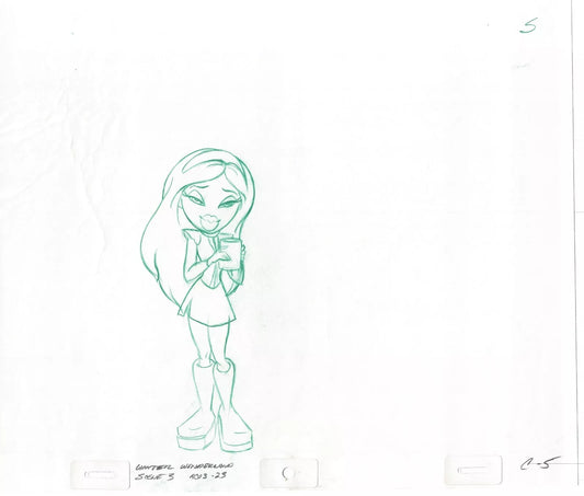BRATZ Chloe Commercial Production Animation Cel Drawing 2003 D-014
