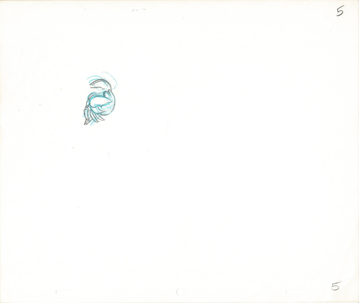 Little Mermaid Sebastian Walt Disney Production Animation Cel Drawing 1989 5,