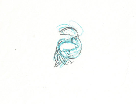 Little Mermaid Sebastian Walt Disney Production Animation Cel Drawing 1989 5,