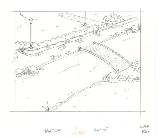 The Simpsons Original Production Animation Background Drawing Fox 2006 BK-006