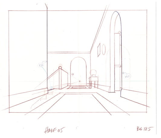 The Simpsons Original Production Animation Background Drawing Fox 2006 BK-010