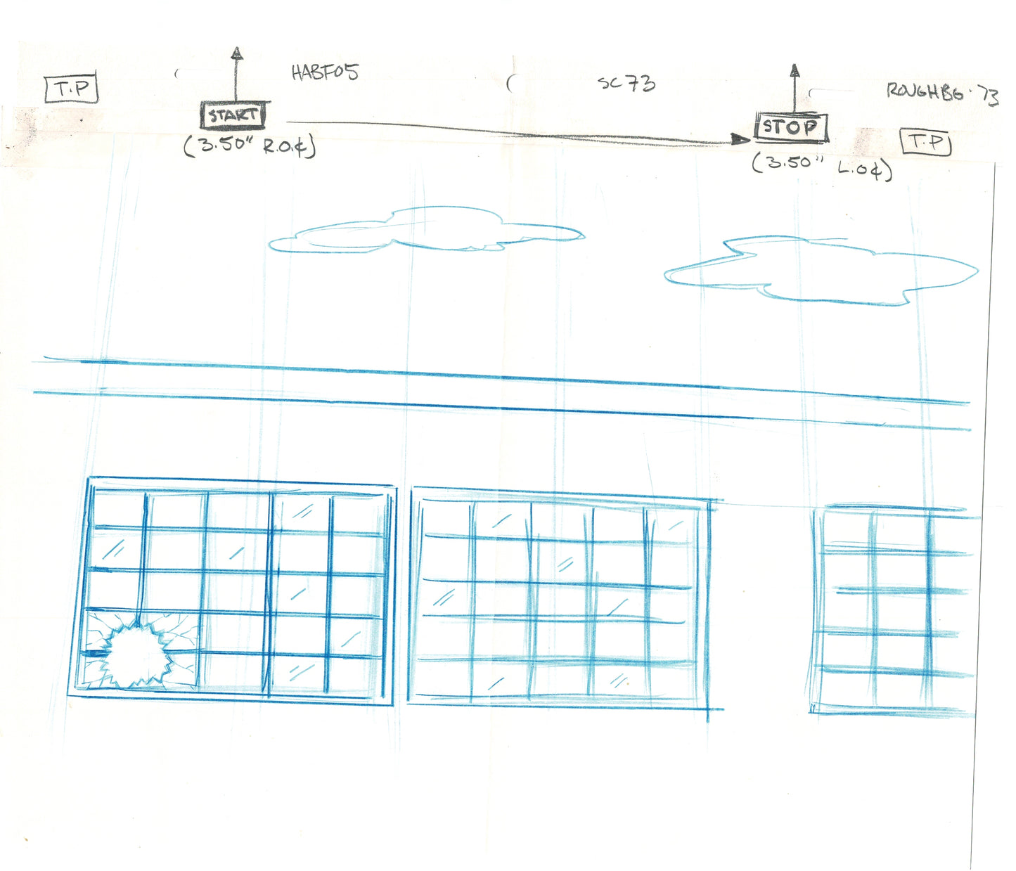 The Simpsons Original Production Animation Background Drawing Fox 2006 BK-011