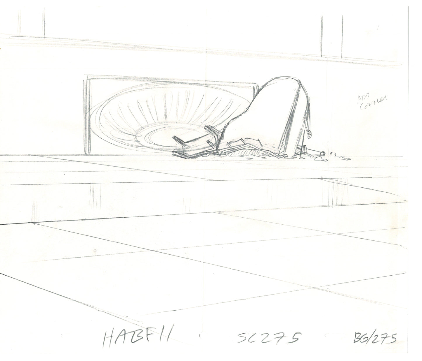 The Simpsons Original Production Animation Background Drawing Fox 2006 BK-013
