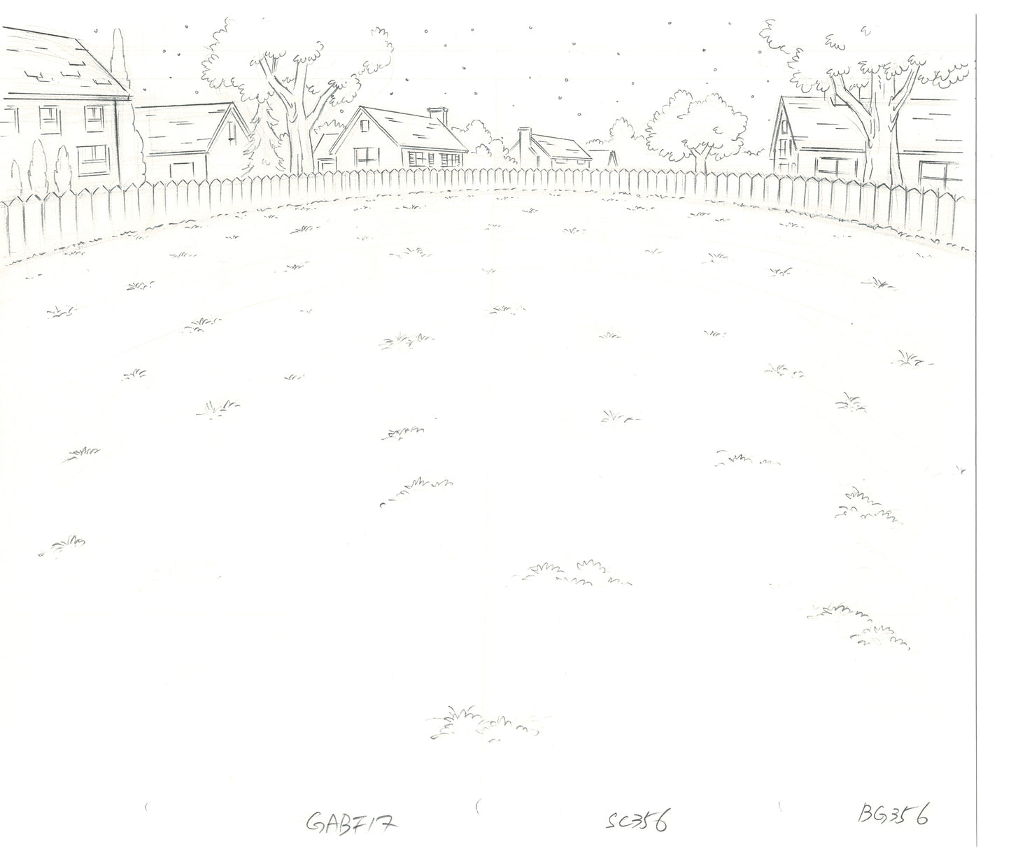The Simpsons Original Production Animation Background Drawing Fox 2005 BK-020