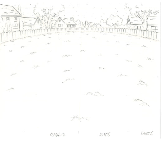 The Simpsons Original Production Animation Background Drawing Fox 2005 BK-020