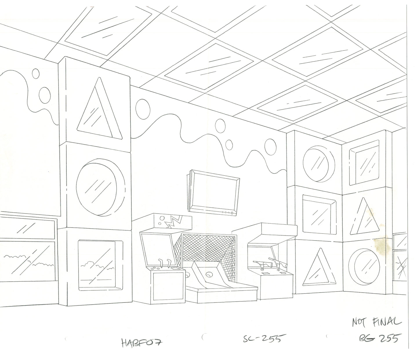 The Simpsons Original Production Animation Background Drawing Fox 2006 BK-022