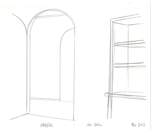 The Simpsons Original Production Animation Background Drawing Fox 2006 BK-028