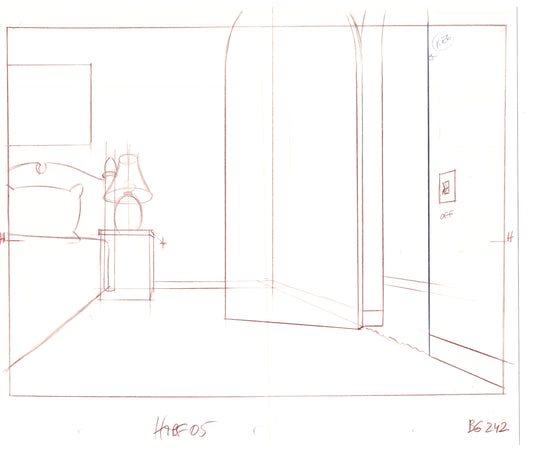The Simpsons Original Production Animation Background Drawing Fox 2006 BK-029