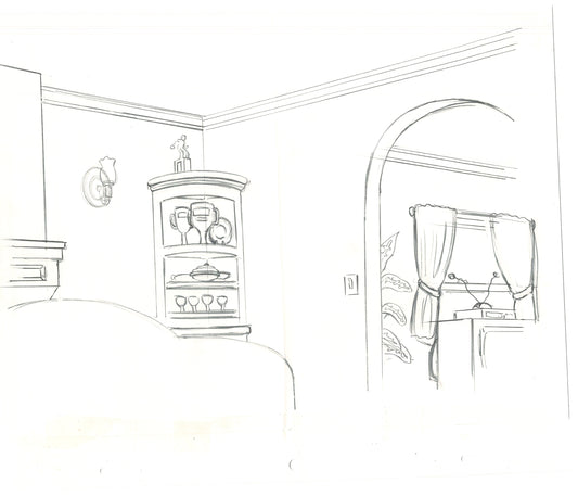 The Simpsons Original Production Animation Background Drawing Fox BK-031