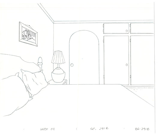 The Simpsons Original Production Animation Background Drawing Fox 2006 BK-032