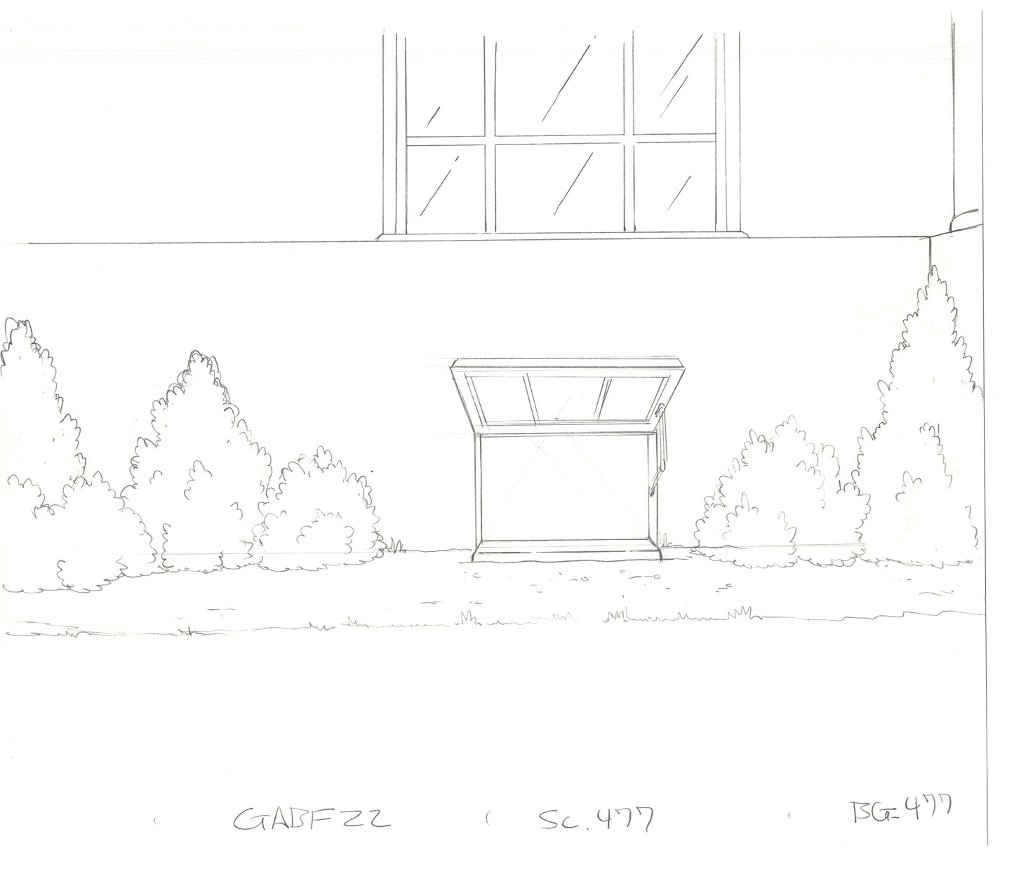 The Simpsons Original Production Animation Background Drawing Fox 2005 BK-035