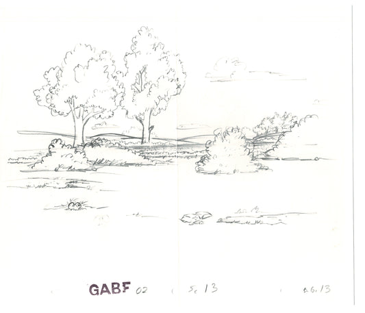 The Simpsons Original Production Animation Background Drawing Fox 2005 BK-036