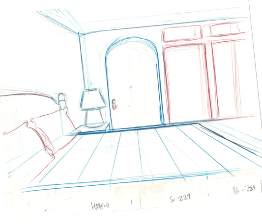 The Simpsons Original Production Animation Background Drawing Fox 2006 BK-037