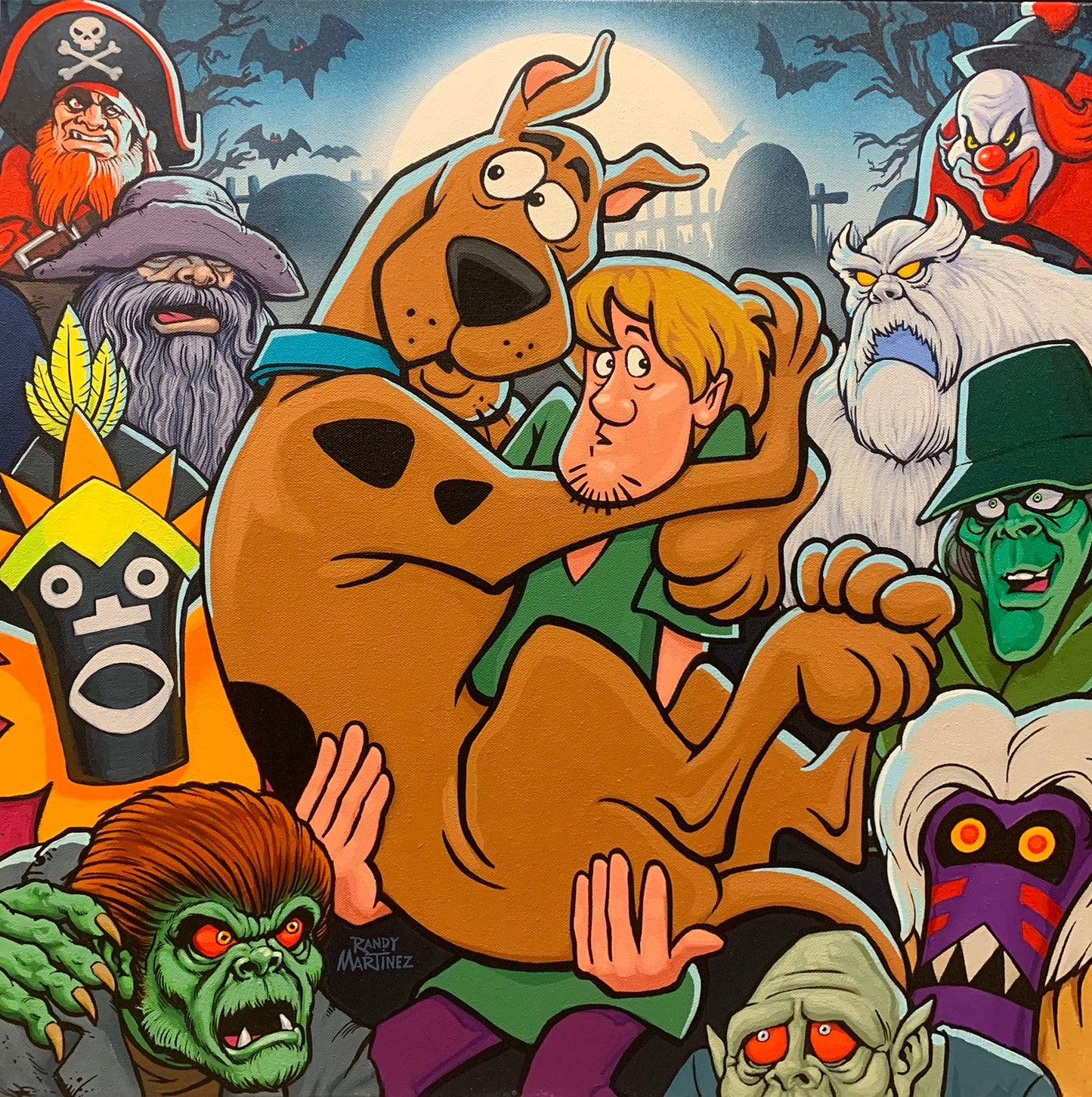 Scooby Doo Zoinks! Randy Martinez SIGNED Giclee Canvas Ltd Ed 50 WITH REMARQUE
