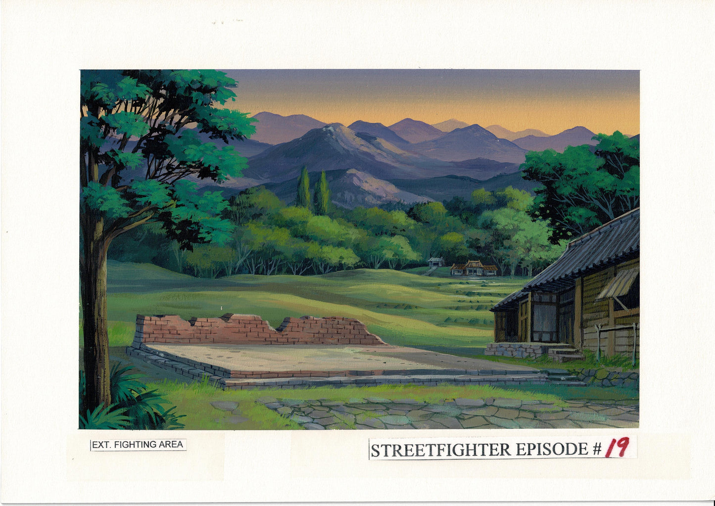 Street Fighter Hand Painted Background KEY Used to Make Cartoon of Fighting Area Episode 19