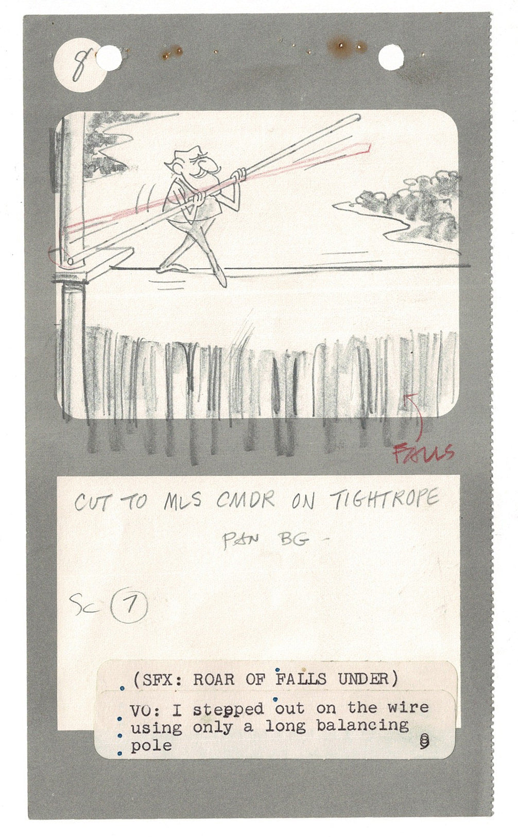 Commander McBragg From Underdog Hand-drawn Production Storyboard drawn by Joe Harris at Total TV 1966 s1