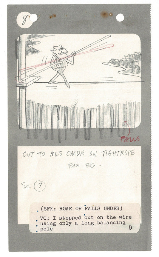 Commander McBragg From Underdog Hand-drawn Production Storyboard drawn by Joe Harris at Total TV 1966 s1