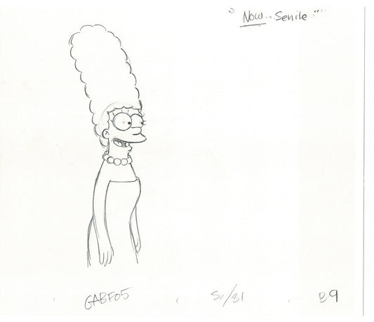 The Simpsons Marge Cel Drawing Original Production Animation 2005 Fox CD-002
