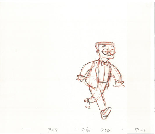 The Simpsons Original Production Animation Cel Drawing likely from the 1990s Fox B-005