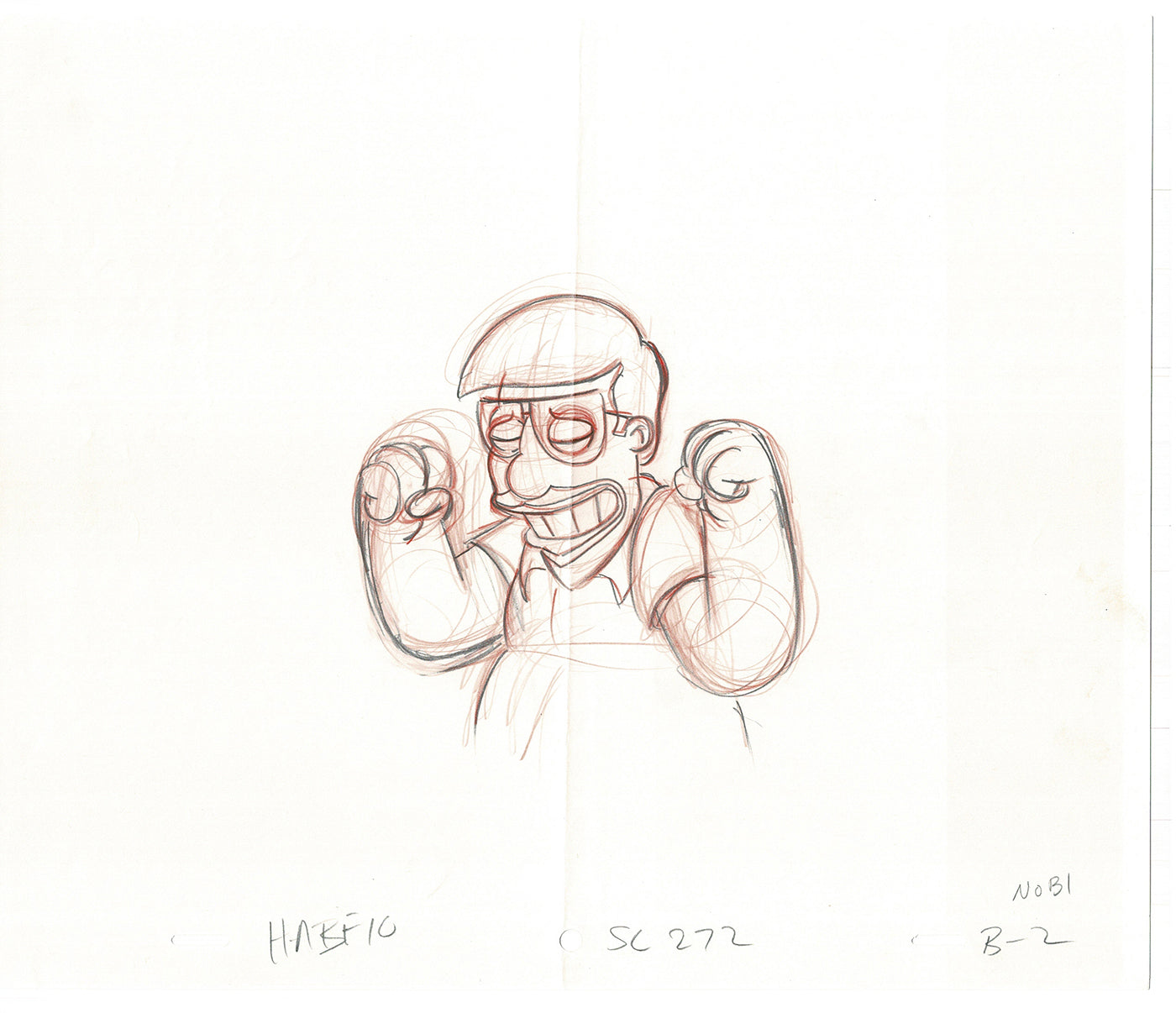 The Simpsons Original Production Animation Cel Drawing likely from the 1990s-2000s Fox CD-009