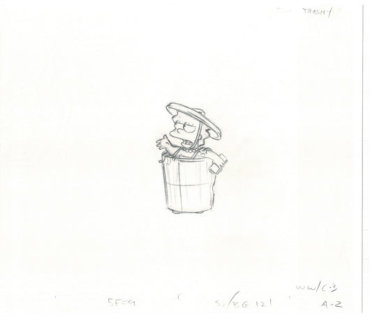 The Simpsons Lisa Cel Drawing Original Production Animation 1998 Fox CD-010