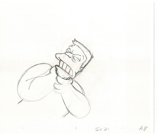 The Simpsons McBain Original Production Animation Cel Drawing likely from the 1990s-2000s Fox CD-018