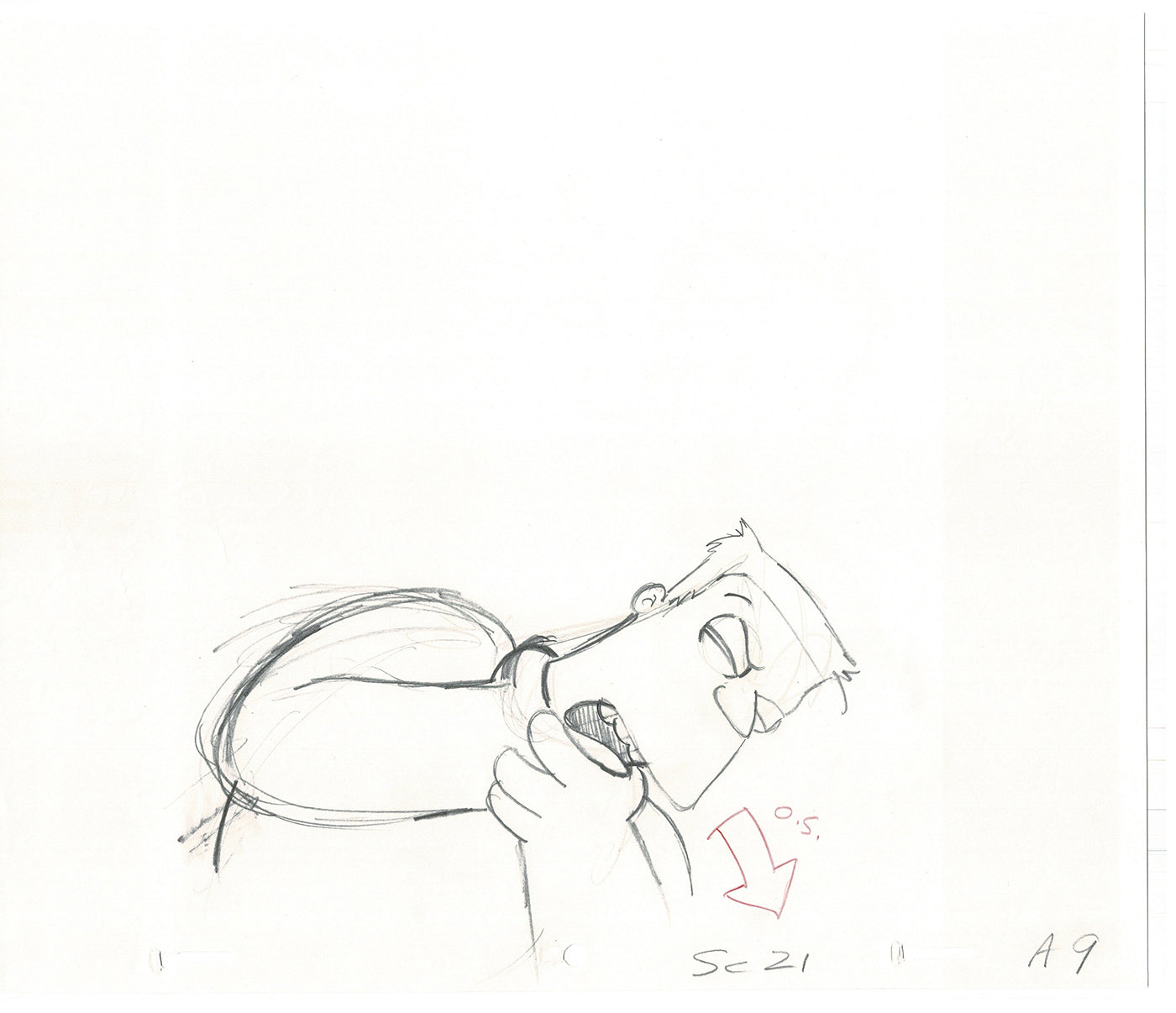 The Simpsons McBain Original Production Animation Cel Drawing likely from the 1990s-2000s Fox CD-019